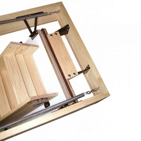 Чердачная люк-лестница Oman Складная 3-х секционная противопожарная Polar EI45   фото