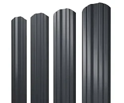 Штакетник Grand Line Twin Rooftop Matte (Стальной бархат) 0,5 фигурный Штакетник Grand Line Twin Rooftop Matte (Стальной бархат) 0,5 фигурный