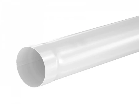 Труба круглая водосточная d-100 мм 1 м Aquasystem Premium Pural 0,6 RAL 9003