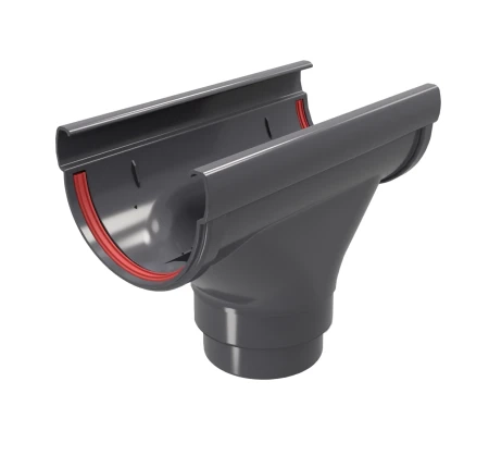 Воронка желоба ПВХ d-135x90 мм Grand Line Дизайн графит RAL 7024