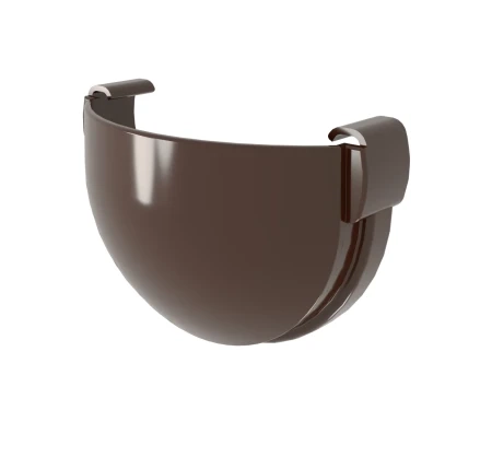 Заглушка желоба d-135 мм универсальная ПВХ Grand Line Дизайн коричневая RR 32