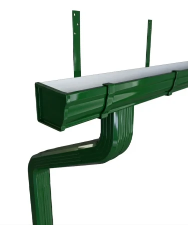 Комплект металлического водостока ГрандЛайн Vortex 127x78 мм Полиэстер RAL 6005   фото