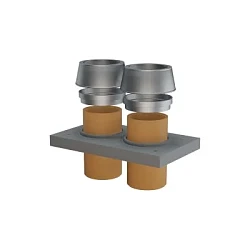 Верхние комплекты Schiedel Uni Верхний комплект  двухходовой без вентканала (под отделку 2 см)