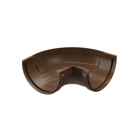 Угол желоба наружный d-120 мм 90 гр ПВХ Döcke Standard светло-коричневый RAL 8017