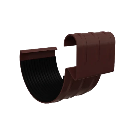 Соединитель желоба d-125 мм Металл Профиль GRANDSYSTEM Полиэстер 0,6 мм RAL 8017