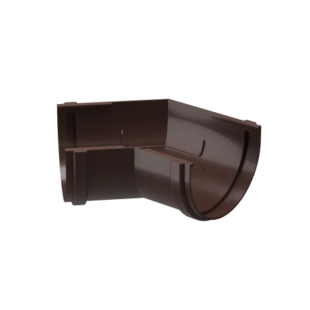 Угол желоба универсальный d-120 мм 135 гр ПВХ Döcke Premium шоколад RAL 8019