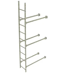 Фасадная лестница Borge нижняя секция 2,7 м Оцинкованная