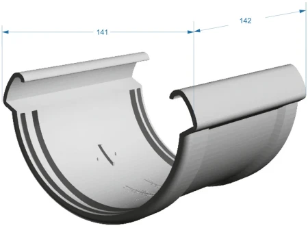 Соединитель желоба d-141 мм ПВХ Döcke Lux   фото