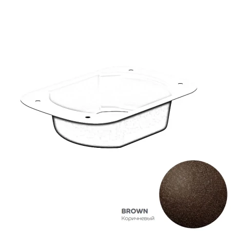 Воронка выпускная 76x102 мм Металл Профиль FORAMINA FREEZE QUADRO Valori двухстороннее 0,6 Brown