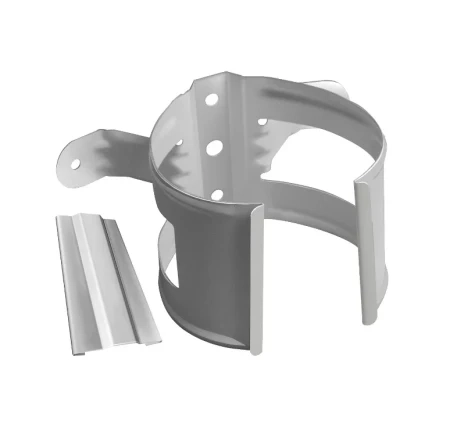 Кронштейн трубы ПВХ d-90 мм на дерево металлический Grand Line белый RAL 9003