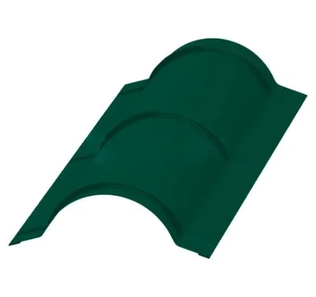 Планка конька круглого Металл Профиль R110x2000 0,45 Полиэстер цвет RAL 6005