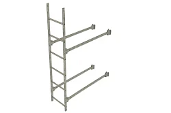 Фасадная лестница Borge нижняя секция 1,8 м Оцинкованная