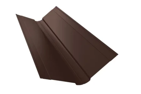 Планка ендовы верхней фигурной Grand Line 150x150 0,5 Pural Matt цвет RR 887 Планка ендовы верхней фигурной Grand Line 150x150 0,5 Pural Matt цвет RR 887