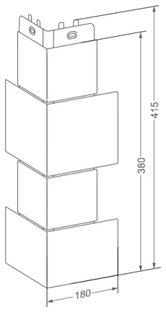 Угол пластиковой фасадной панели Grand Line Дикий камень Classic (бежевый)