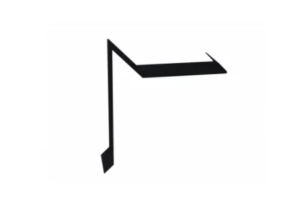 Планка ветровая для мягкой кровли двойная завальцовка Grand Line 60x30x90 0,45 Drap цвет RAL 9005