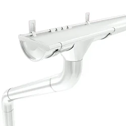 Комплект металлического водостока ГрандЛайн GL PU d-125x90 мм 6 м/3 м Полиуретан RAL 9003