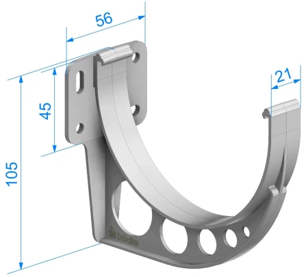 Кронштейн желоба ПВХ d-120 мм Döcke Standard   фото