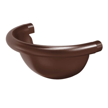 Заглушка желоба универсальная полукруглая d-125 мм Аквасистем Премиум PU Matt 0,6   фото