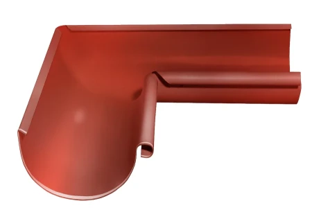 Угол желоба внутренний d-125 мм 90 гр Grand Line Полиуретан 0,6 RAL 8004