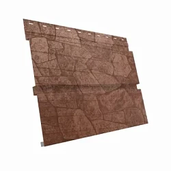 Металлический софит Grand Line Металлический софит  Квадро Брус Print Elite 0,45 без перфорации под камень