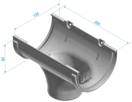Воронка желоба ПВХ d-120x80 мм Döcke Standard   фото