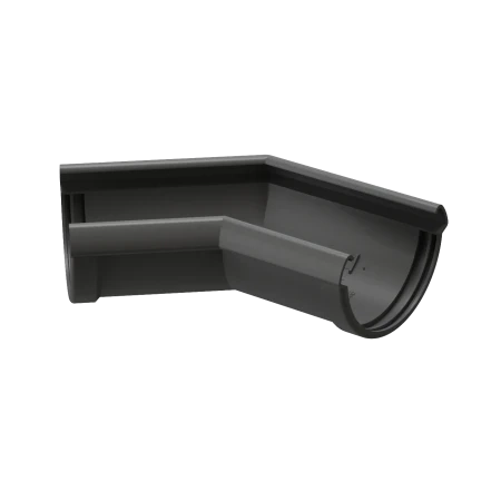 Угол желоба универсальный d-141 мм 135 гр ПВХ Döcke Lux графит RAL 7024