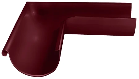 Угол желоба наружный d-125 мм 90 гр Grand Line Optima Полиэстер двухсторонний 0,55 RAL 3005