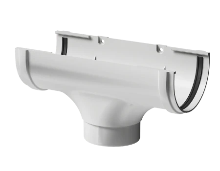 Воронка желоба ПВХ d-120x85 мм Döcke Premium пломбир RAL 9003