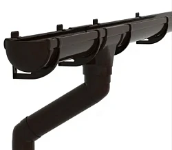 Комплект пластикового водостока d-135/90 мм ГрандЛайн Дизайн коричневый RR 32