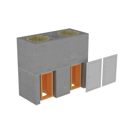 Комплект дополнительной дверцы прочистки Schiedel Uni 0.66 пм для двухходового дымохода без вентканала Ø-160/180 мм