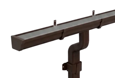 Комплект металлического водостока Металл Профиль Бюджет 120x86 мм 6 м/3 м Полиэстер RR 32   фото