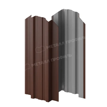 Прямоугольный Trapeze Полиэстер 0,4 RAL 8017 фигурный