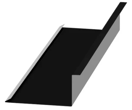 Планка примыкания нижняя Металл Профиль 250x122x2000 0,50 PURMAN цвет RAL 9005