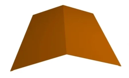 Планка конька плоского простая Металл Профиль 115x115x2000  0,45 Полиэстер цвет RAL 2004