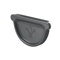 Заглушка желоба универсальная с резиновым уплотнителем d-150 мм Аквасистем Премиум PU Matt 0,6 RAL 7024