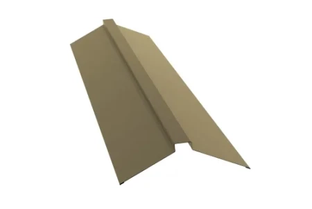 Планка конька плоского Grand Line 150x40x150 0,45 Полиэстер цвет RAL 1014