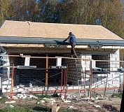 Монтаж гибкой черепицы Katepal Rocky Серый на крышу дома