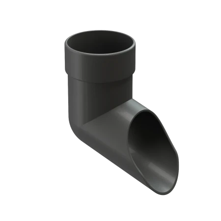 Колено стока (наконечник) d-100 мм ПВХ Döcke Lux графит RAL 7024