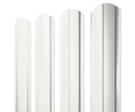 Полукруглый Slim Полиэстер 0,4 RAL 9003 фигурный