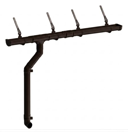 Комплект пластикового водостока d-120x85 мм Döcke Premium шоколад RAL 8019   фото