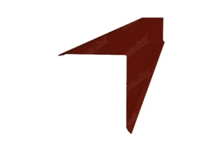 Планка конька односкатной кровли Grand Line 160x160 0,45 Полиэстер цвет RAL 3009