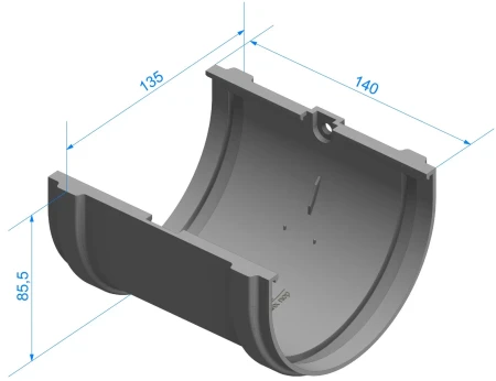 Соединитель желоба d-120 мм ПВХ Döcke Premium   фото
