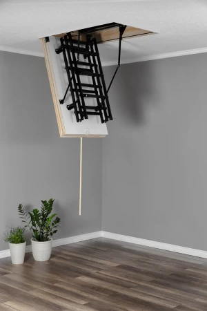 Чердачная люк-лестница Oman складная 3-х секционная Metal T3 Super   фото Чердачная люк-лестница Oman складная 3-х секционная Metal T3 Super   фото