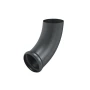 Колено стока (отвод трубы) декорированный d-90 мм Aquasystem Premium Pural Matt 0,6 RAL 7024
