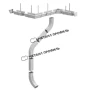 Крюк желоба длинный 120x86x295 Металл Профиль Бюджет 3,0 Оцинкованный