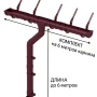 Комплект пластикового водостока d-120x80 мм Döcke Standard красный RAL 3005   фото