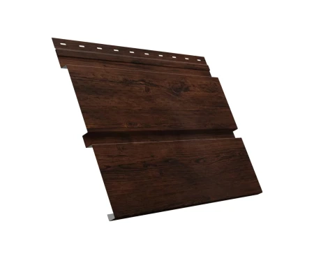 Металлический софит Grand Line Квадро Брус Print Elite 0,45 с полной перфорацией Cherry Wood