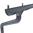 Комплект металлического водостока ГрандЛайн GL PU d-125x90 мм 6 м/3 м Полиуретан RAL 7024 (графитовый серый)