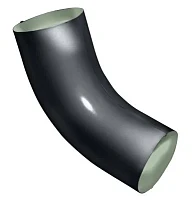 Колено трубы d-90 мм 60 гр. Grand Line PE Полиэстер двухсторонний 0,6 RAL 7024