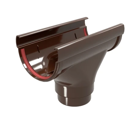 Воронка желоба ПВХ d-135x90 мм Grand Line Дизайн коричневая RR 32